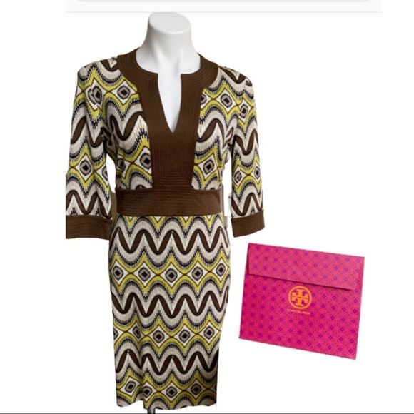 Tory Burch Dresses & Skirts - Tory Burch All Silk Abstract Zig Zag Dress